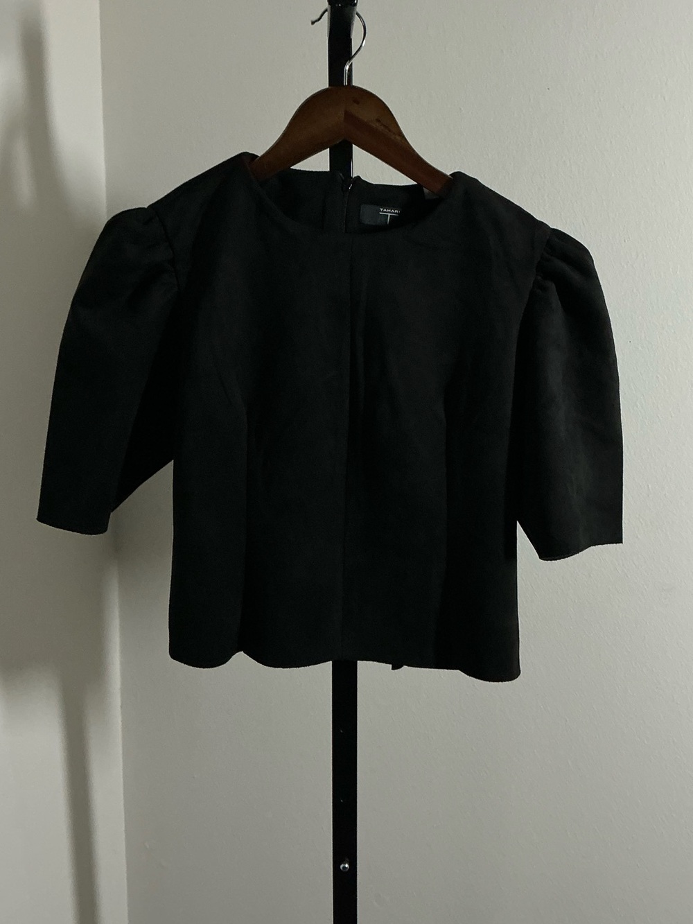 Tahari | Faux Leather/Suede Top